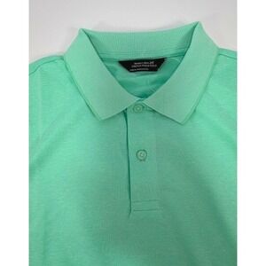 Member's Mark Men's Medium Mint Green Stretch Pique Polo Shirt Short Sleeve Golf